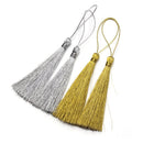 Pack of 30 Assorted 13cm Silky Floss Bookmark Tassels with 5cm Cord Loop and Small Chinese Knot for Jewelry Making, Souvenir, Bookmarks, Earring, Pendant DIY Craft Accessory