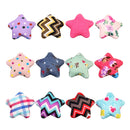 24 Piece Star Shape Fabric Flatback Buttons Craft Buttons Scrapbooking Embellishment 20mm