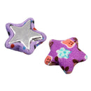 24 Piece Star Shape Fabric Flatback Buttons Craft Buttons Scrapbooking Embellishment 20mm