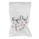24 Pieces 15mm Multiple Color Fabric Covered Beads Charms Round Ball Pendant for DIY Earring Necklace Making Jewelry Findings