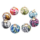 24 Pieces 15mm Multiple Color Fabric Covered Beads Charms Round Ball Pendant for DIY Earring Necklace Making Jewelry Findings