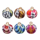 24 Pieces 15mm Multiple Color Fabric Covered Beads Charms Round Ball Pendant for DIY Earring Necklace Making Jewelry Findings