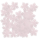 100 Pieces Cut Out Satin Drill Snowflake Pieces for DIY Wedding Craft Clothing Decoration 40mm Pink