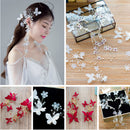 100 Pieces Cut Out Satin Drill Snowflake Pieces for DIY Wedding Craft Clothing Decoration 40mm Pink