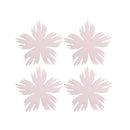 100 Pieces Cut Out Satin Drill Snowflake Pieces for DIY Wedding Craft Clothing Decoration 40mm Pink