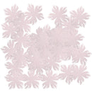 100 Pieces Cut Out Satin Drill Snowflake Pieces for DIY Wedding Craft Clothing Decoration 40mm Pink