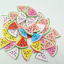 50 Pieces Colorful Wood 2-holes Buttons Watermelon for DIY Sewing Scrapbooking