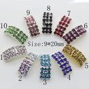 10 Pieces Fashion Metal Arched Rhinestone Bikini Connectors Shoes Buckle Link Chain for Swimwear