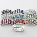 10 Pieces Fashion Metal Arched Rhinestone Bikini Connectors Shoes Buckle Link Chain for Swimwear