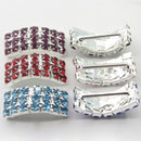 10 Pieces Fashion Metal Arched Rhinestone Bikini Connectors Shoes Buckle Link Chain for Swimwear