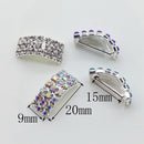 10 Pieces Fashion Metal Arched Rhinestone Bikini Connectors Shoes Buckle Link Chain for Swimwear