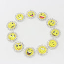 10 Piece Metal Round Crystal Emotion Flatback Button for Jewelry Making Craft 15mm