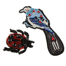 2 Pieces Bird Ladybird Rhinestones Beaded Patches Embroidery Fabric Applique DIY