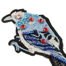 2 Pieces Bird Ladybird Rhinestones Beaded Patches Embroidery Fabric Applique DIY