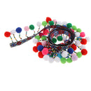 1 Yard Jacquard Beaded Pom Poms Tassel Lace Fabric Decorative Fringe Braid Trimming Ribbon Fabric DIY Embellishment Sewing Applique Accessories