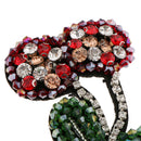 3 Pieces/set Cherry Pineapple Strawberry Rhinestone Beaded Patches Embroidery Sew on Applique