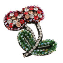 3 Pieces/set Cherry Pineapple Strawberry Rhinestone Beaded Patches Embroidery Sew on Applique