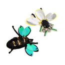 3 Pieces/set Insects Bee Design Rhinestone Beaded Patches Embroidery Sew on Applique