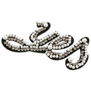 Sew on Rhinestone Patches Beaded ''yes'' Design Sticker Stickers Embroidery Motif Applique Garment Kids Women DIY Clothes Badge