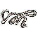 Sew on Rhinestone Patches Beaded ''yes'' Design Sticker Stickers Embroidery Motif Applique Garment Kids Women DIY Clothes Badge