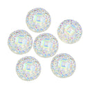 50 Pieces 12mm Resin Round Cabochon Rhinestone Flatback Embellishments White