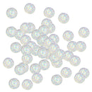 50 Pieces 12mm Resin Round Cabochon Rhinestone Flatback Embellishments White
