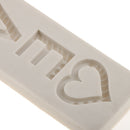 165x47mm LOVE Shapes Rectangle School Educational DIY Craft Silicone Mold Chocolate Sugar Fondant Cake Baking Decorating Mold Tray