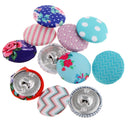 50 Pieces Assorted Fabric Shank Buttons Embellishment Sewing Crafts Buttons 18mm