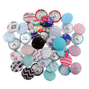 50 Pieces Assorted Fabric Shank Buttons Embellishment Sewing Crafts Buttons 18mm