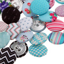 50 Pieces Assorted Fabric Shank Buttons Embellishment Sewing Crafts Buttons 18mm