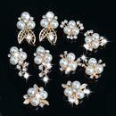 10 Pieces Diamante Rhinestone Crystal Pearl Embellishments Buttons for DIY Craft