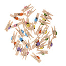 30 Pieces Cute Ladybird Wooden Clips Mini Nice Food Clip Kawaii Wood Paper Photo Pegs Clothespin Craft Decoration Clips Students DIY Tools