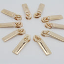10 Pieces Fashion Alloy Gold Zip Puller/Zipper Pull Sliders Head Zipper Repair Kit 7x25mm for Clothes Bag Jeans Qulit