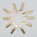 10 Pieces Fashion Alloy Gold Zip Puller/Zipper Pull Sliders Head Zipper Repair Kit 7x25mm for Clothes Bag Jeans Qulit
