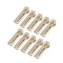 10 Pieces Fashion Alloy Gold Zip Puller/Zipper Pull Sliders Head Zipper Repair Kit 7x25mm for Clothes Bag Jeans Qulit