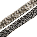 1Yard Beads Embroidered Lace Trims Fabric Ribbon Sewing Applique Embellishments 12mm Black