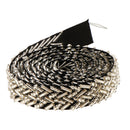 1Yard Beads Embroidered Lace Trims Fabric Ribbon Sewing Applique Embellishments 12mm Black