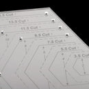 15.5 Cut Clear Quilting Sewing Patchwork Craft Scale Ruler Hexagon Ruler DIY