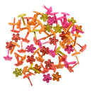 100 Pieces 7.5mm Flower Shaped Metal Brads Paper Fasteners for Scrapbooking Crafts