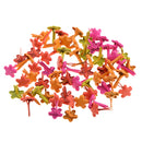 100 Pieces 7.5mm Flower Shaped Metal Brads Paper Fasteners for Scrapbooking Crafts