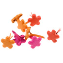 100 Pieces 7.5mm Flower Shaped Metal Brads Paper Fasteners for Scrapbooking Crafts