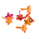 100 Pieces 7.5mm Flower Shaped Metal Brads Paper Fasteners for Scrapbooking Crafts