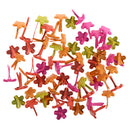 100 Pieces 7.5mm Flower Shaped Metal Brads Paper Fasteners for Scrapbooking Crafts