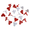 100 Pieces 11mm Heart Shape Metal Brads Paper Fasteners for Scrapbooking Crafts