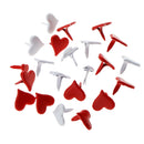 100 Pieces 11mm Heart Shape Metal Brads Paper Fasteners for Scrapbooking Crafts