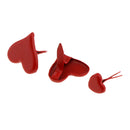 100 Pieces 11mm Heart Shape Metal Brads Paper Fasteners for Scrapbooking Crafts