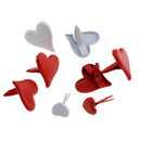 100 Pieces 11mm Heart Shape Metal Brads Paper Fasteners for Scrapbooking Crafts