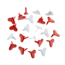 100 Pieces 11mm Heart Shape Metal Brads Paper Fasteners for Scrapbooking Crafts
