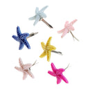 50 Piece Starfish Shape Head Metal Brad Paper Fastener Scrapbooking Embellishments for DIY Craft 19mm