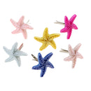 50 Piece Starfish Shape Head Metal Brad Paper Fastener Scrapbooking Embellishments for DIY Craft 19mm